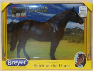 Breyer 1758 Cherry Creek Fonzie Merrit 2016 Black Adios Canadian Horse Nib