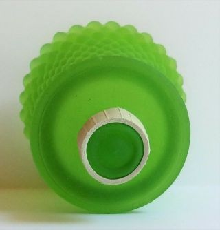 Frosted Green Hobnail Peg Votive Cup Glass Candle Holder 2