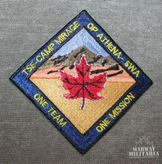 Caf Rcaf,  Tse - Camp Mirage Op Athena - Swa One Team One Jacket Crest/patch (19671)