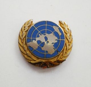 Unitad Nations Un Vintage Enamel Pin Badge