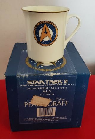 Pfaltzgraff 1993 Star Trek Uss Enterprise Ncc - 1701 - A Mug Coffee