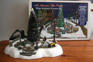 Department 56 All Around The Park Village Animated Accesory Set 52477 Christmas