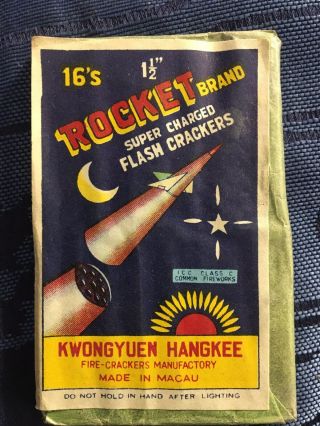 Class 3 Icc “rocket” Brand Firecracker Pack Label.  Pack.