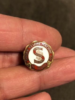 Singer Sewing Machine Company 1/10 10k Gold Filled 5 Years Service Pin Award