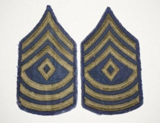 First Sergeant Rank Chevrons Patches Post Wwii Korean War Era Pair Us Army C1230
