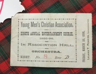 1896 Ymca 8th Annual Entertainment Leland T.  Powers Impersonater Actor Johnstown