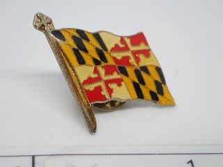 Maryland State Flag Vintage Enamel Lapel Pin