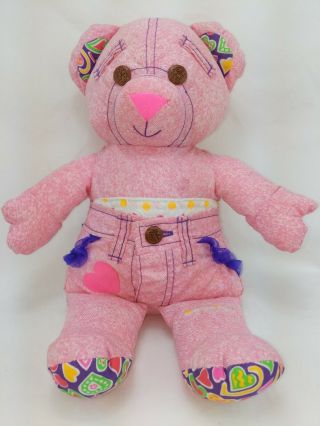 Doodle Bear Plush Soft Toy Doll Teddy Pink Tyco Vintage 1994 1990s Rare Htf Vtg