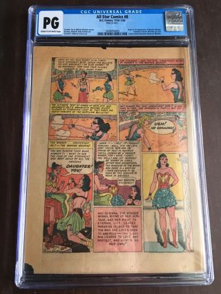 All Star Comics 8 Cgc Pg 35 (1st Wonder Woman) Dc 1941