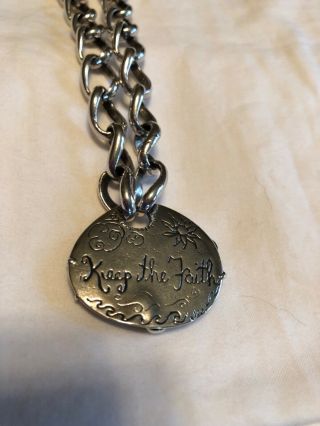 Jes MaHarry Vintage “Keep the Faith “ 23” Sterling Silver Necklace 3