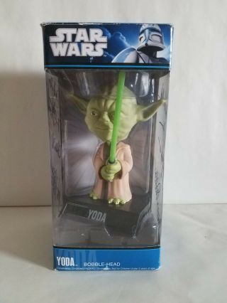 Star Wars Yoda Funko Bobble - Head With Autographs On Box