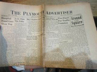 5/11 1950 Plymouth Ohio Newspaper Advertiser Shiloh Haven High School Prom