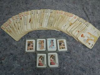 Vintage Stag Party Pin Up Girl Nude Risque Playing Cards & Miniature Cards