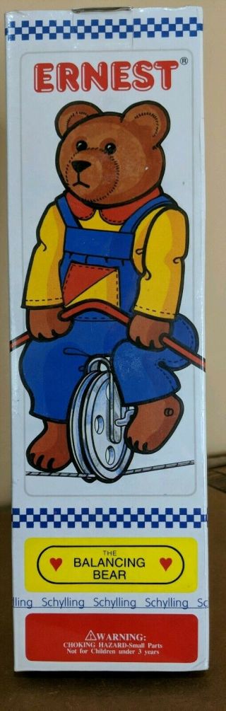 Ernest The Balancing Bear Unicycle Toy,  Schylling 1993 In Factory Box