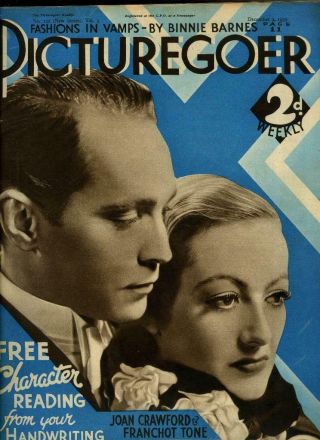 Joan Crawford Franchot Tone Lupe Velez Garbo Jean Harlow Uk Mag 1933