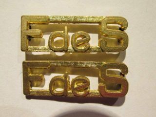 Les Fusiliers De Sherbrooke Canada Wwii Military Brass Shoulder Titles