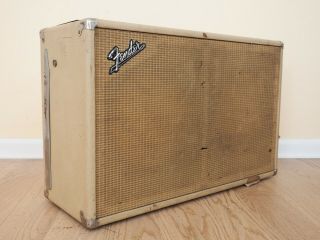 1964 Fender Bandmaster Or Showman 2x12 Vintage Pre - Cbs Speaker Cab Smooth Blonde