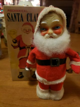 Santa Claus Mechanical Alps Vintage Collectable Toy 1950 
