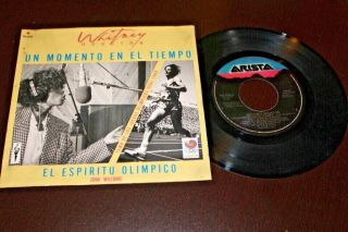 Whitney Houston Un Momento En El Tiempo 1988 Mexico 7 " Promo 45 John Williams