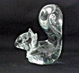 Squirrel Crystal Clear Glass Paperweight – Bushy Tail