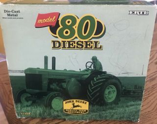 Ertl 1:16 Scale John Deere Diecast Model 80 Diesel Tractor 2
