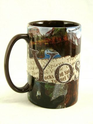 Yosemite National Park Coffee Mug Cup Textured Sparkle Letters Americaware 2011