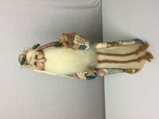 Collectible,  Porcelain,  Santa,  Quilted,  Hand Made,  Mary Manis,  Figure,  Seasonal,