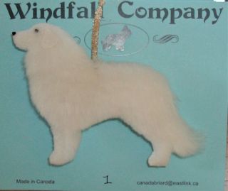 All White Great Pyrenees Dog Soft Plush Christmas Ornament 1 By Wc