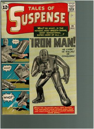 Tales Of Suspense 39 1st Appearance Origin Of Iron Man Vf,