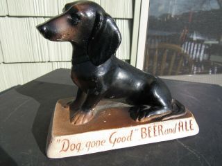 Vintage Frankenmuth Beer Chalk - Ware Plaster Advertising Dog