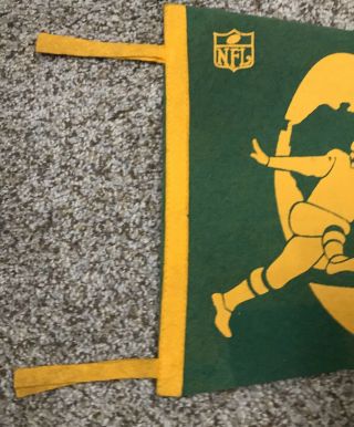 1960s Vintage Green Bay Packers Wisconsin Nfl Football Pennant 11.  5x29.  5 3
