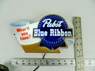 Vintage Pabst Blue Ribbon Pbr Lighted Beer Sign 302 - And
