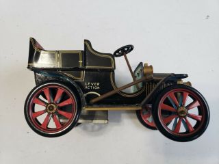 Vintage Trade Mark Modern Toys Lever Action Tin Friction Car