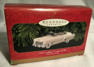 Christmas,  Hallmark Ornament,  1949 Cadillac Coupe Deville,  50th Anniv.  Edition -