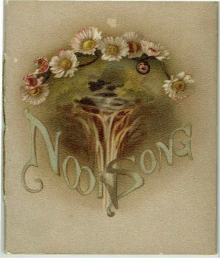 Victorian Greetings Card Booklet Poem Salmon Noon Song Lydia & F Corbyn Castell