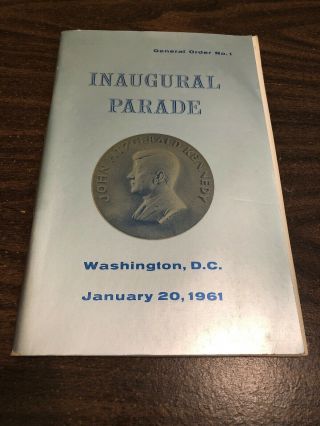 Vintage 1961 President John F.  Kennedy Inaugural Parade Book