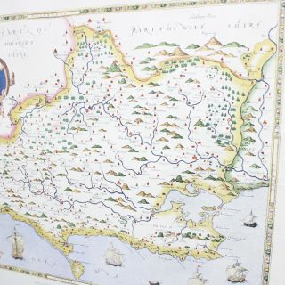 2x Vintage Prints Of Medieval English County Maps (Saxton& Blaeu) Unframed 452 2