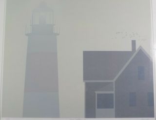 Vintage Serigraph Foggy Lighthouse No.  2 By Arthur Seller Listed