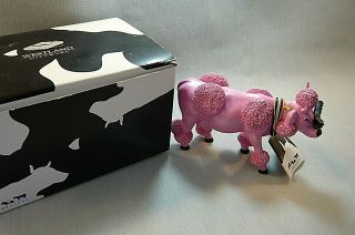 Westland Cow Parade French Moodle - Donna Vadala - Pink Cow - Great Glasses - About 4 "