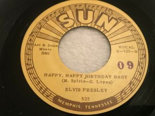 Elvis Presley Sun 525 Tweedle Dee Orig 1973 Minor 45 Nm W/ Letter Numbered 09