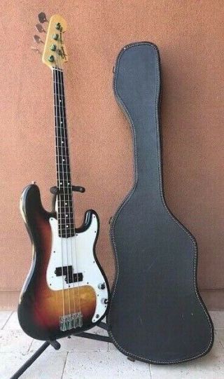 1983 Sq Vintage Fender Squier Precision P Bass Made Japan All W/ Ohsc