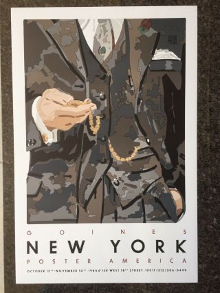 David Lance Goines 1984 Poster " York Poster America " Perfect