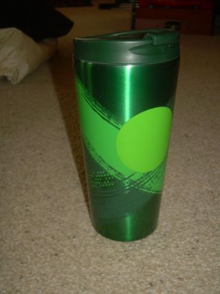 Starbucks Stainless Green Dot Travel Drink Coffee Tumbler Mug Nwt