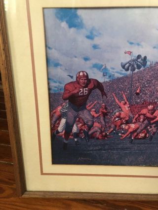 Arnold Friberg HOWELL TO HUTSON PASSING GAME Alabama Crimson Tide Football Art 2