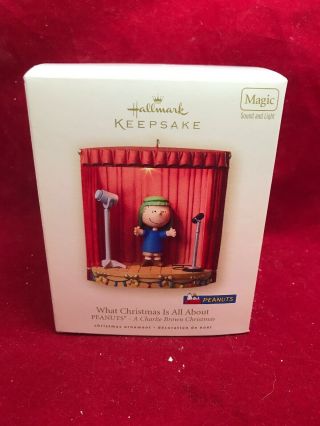 Hallmark 2007 What Christmas Is All About Peanuts Magic Ornament Charlie Brown