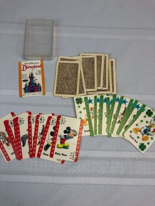 Vintage Walt Disney Disneyland Playing Card Deck - 45 Cards - 1964 Complete