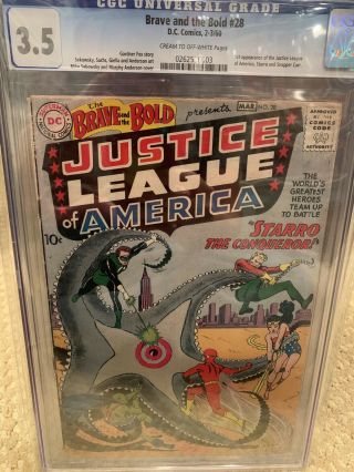 Brave And The Bold 28 Cgc 3.  5 First Justice League