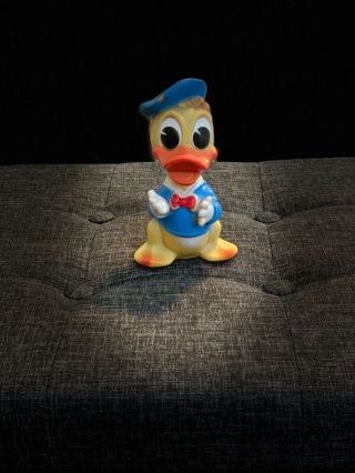 Donald Duck,  Rubber Toy,  Squeak Toy,  Disney Productions,  Made In Italy,  1960s
