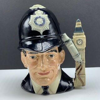 Royal Doulton Toby Mug Jug Cup London Bobby Metro Police Cop Character 1985 Vtg