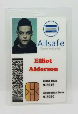 Mr.  Robot Id Badge - Allsafe Cybersecurity Elliot Alderson Costume Prop Cosplay